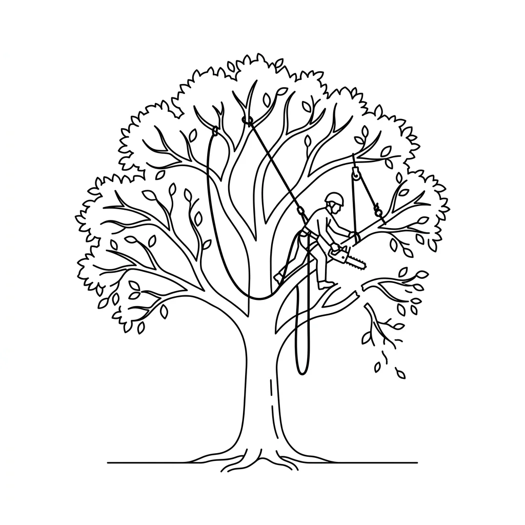 Baumpflege Illustration