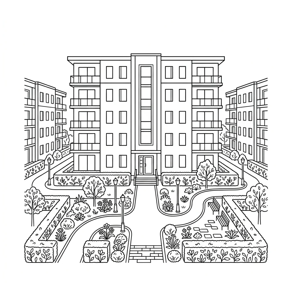 Wohnanlage Illustration